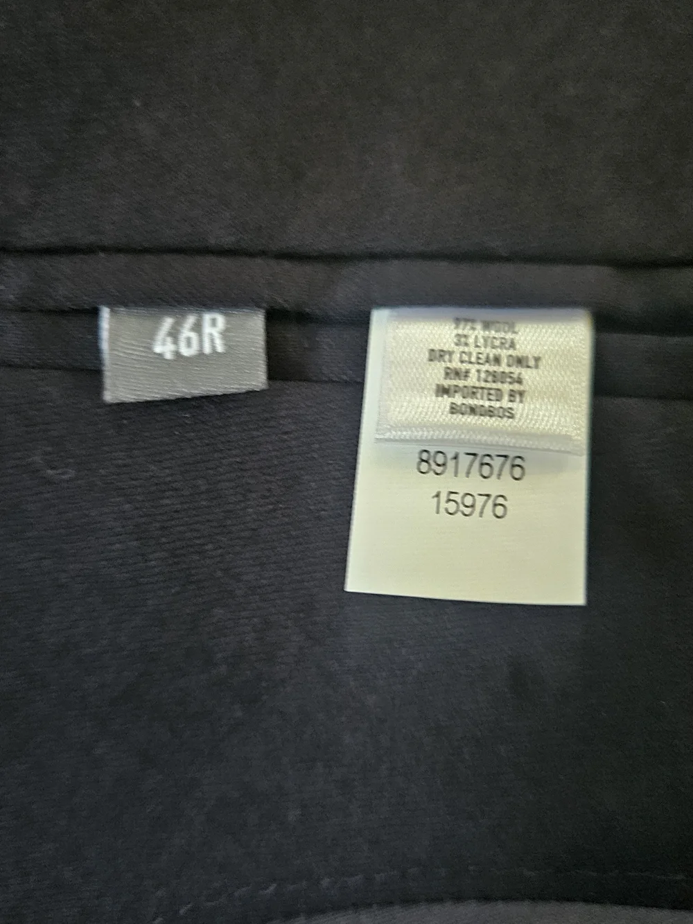 Bonobos Men's Slim Fit Solid Dark Blue Jetsetter Wool Two-Piece Suit 46R